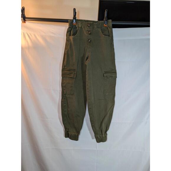 Almost Famous Olive Jogger Cargo Pants - Women's Size Small - Picture 1 of 7